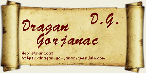 Dragan Gorjanac vizit kartica